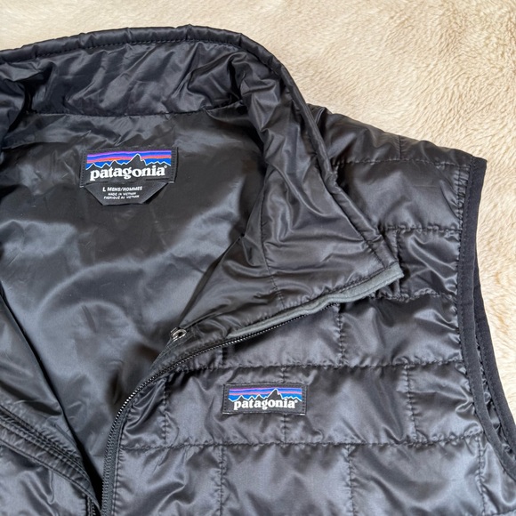 Patagonia Black Nano Puff Insulated Quilted Vest Men Sz L  Gorpcore PrimaLoft - Picture 3 of 11